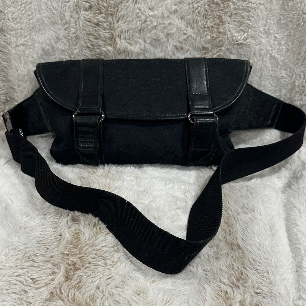 Gucci Black Monogram Belt/Sling Bag